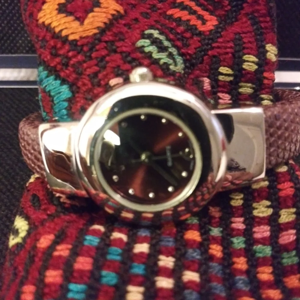 Brown Face Cuff Watch